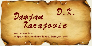 Damjan Karajović vizit kartica